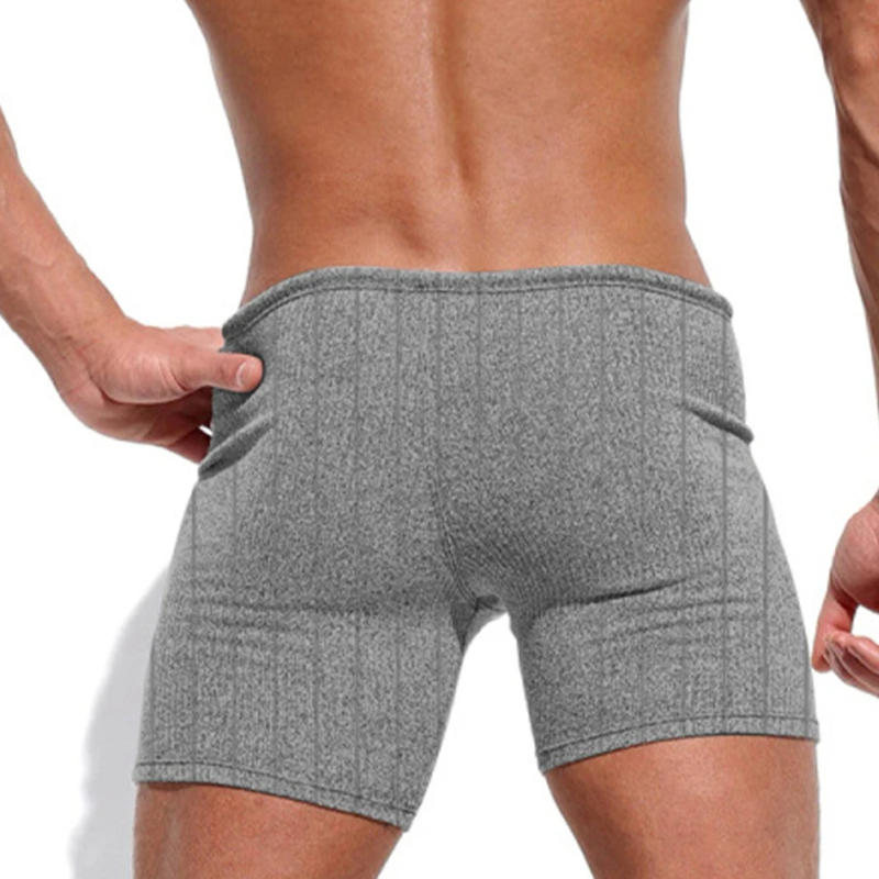 Description Picture 6 of itemFor Men Breathable Sportswear Shorts Breathable Casual Drawstring Elastic Pinstripe Slim Fit Beach Vacation Shorts