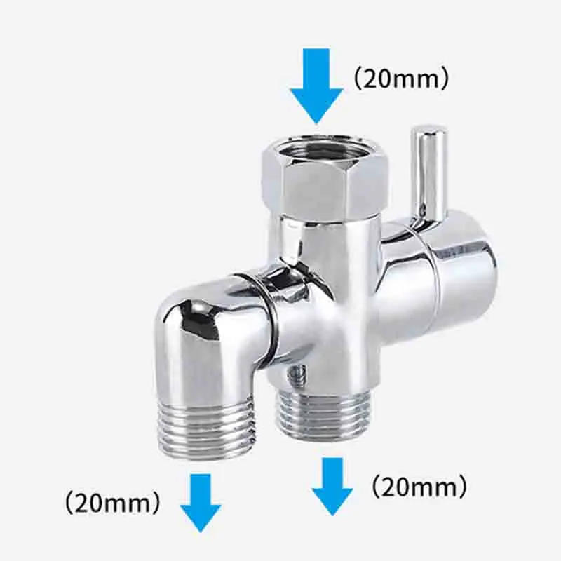 Description Picture 5 of itemBrass 3 Way 1/2 Shower Head Mount Valve Diverter Converter For Toilet Bidet Shower Bathroom Kitchen