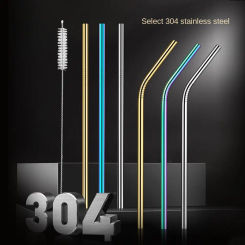 Set of 20 Stainless Steel Straws Set Eco Friendly Drinking Straw Party Favor Bar Accessory Reusable Metal Straws