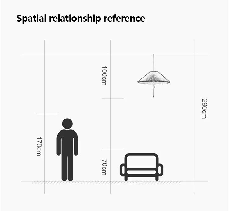 Description Picture 3 of itemArt Design Pleated Deformed Fabric Umbrella Chandeliers Home Decor LED Lighting Lamp for Bedroom Living Dining Room Luminaire