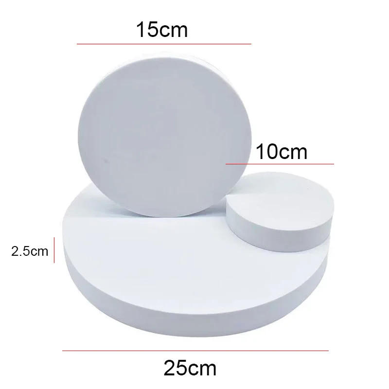 Description Picture 6 of item3 pcs/lot Circle Block Background for Photography Photo Studio Kits Accessories Shoot Jewelry Cosmetics Shoot Decor Pose Props