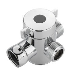1/2 Inch Bathroom 3 Way Shower Diverter T-adapter Bathroom Shower Head Shunt Diverter Valve Adjustable Arm Mounted Connector