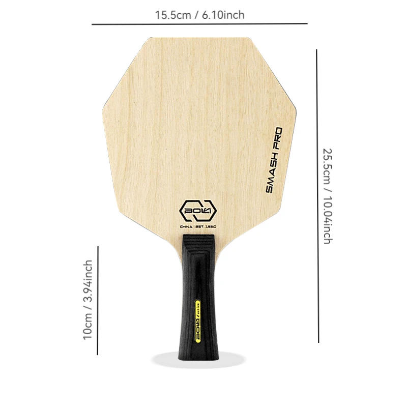 Description Picture 4 of itemHexagon Table Tennis Bat Base Plate Larger Hitting Area Pure Wood Blade Professional Paddle for Tranning Offensive Ping Pong