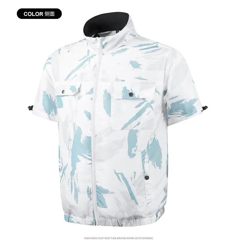 Description Picture 5 of item2024 Summer Ice Vest Men's  Air Conditioner Clothes Fan Vest Usb Charging Cooling Fishing Sleeveless Jacket Tactic Work Clothes