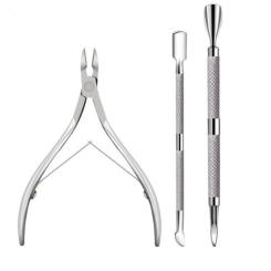 3pcs/set Cuticle Nippers Nail Manicure Cuticle Scissors Clippers Trimmer Dead Skin Remover Pedicure Stainless Steel Cutters Tool