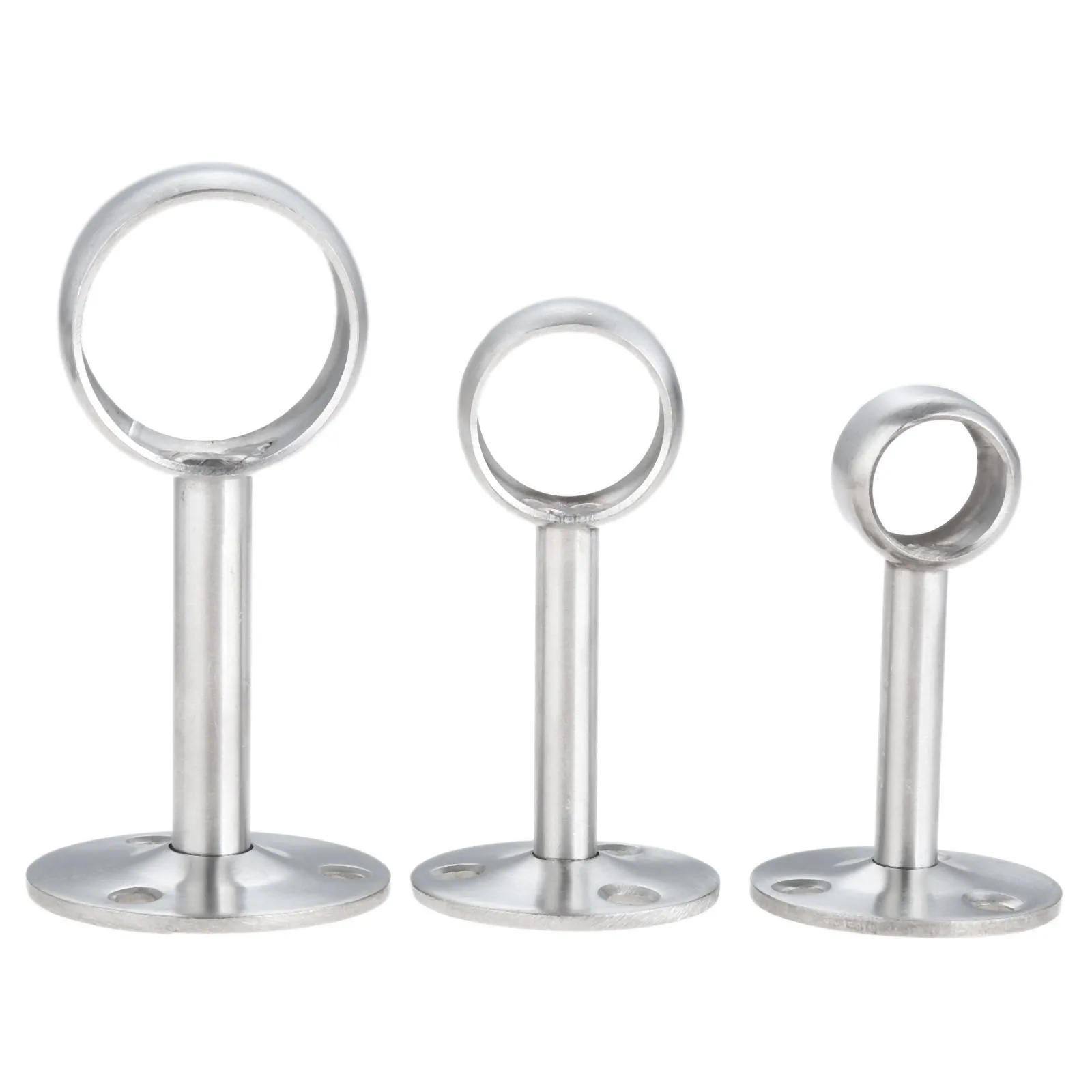 Description Picture 6 of item2 Pcs 16mm/22mm Wardrobe Hanger Pipe Bracket Steel Flange Tube Holder for Clothes Pole Curtain Rod Ceiling Fixed Support Clamps