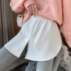 Size S-3XL Women's Fake Shirt Hem Removable Bottoms Irregular Skirt Tail Top Hem Extended Mini Skirt Layered Underlayer 2024