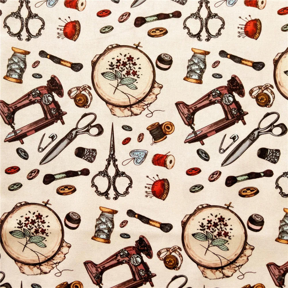 Description Picture 6 of itemTailor Button Tailoring machine palette Cotton Material Patchwork Sewing Fabrics Quilt DIY Cloth Sewing Pillow mask clothes