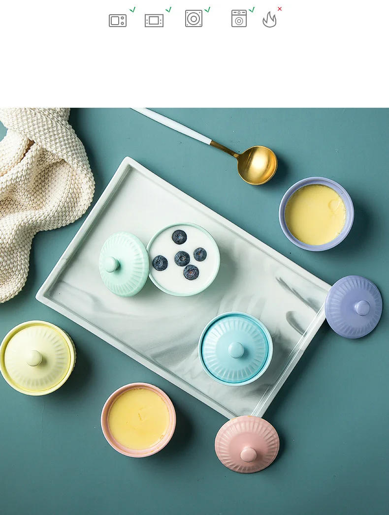 Description Picture 3 of itemHot Sale New Small Ceramic Cooking Pots with Lid Home Used Steamed Egg Stew Soup Pot Cheap Oven Hotpot Casserole Thermal Cooker