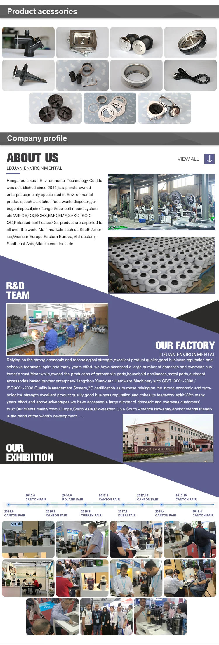 Description Picture 6 of itemHousehold Kitchen Food Waste Grinder Sink Disposer Crusher Waste Disposal Machine