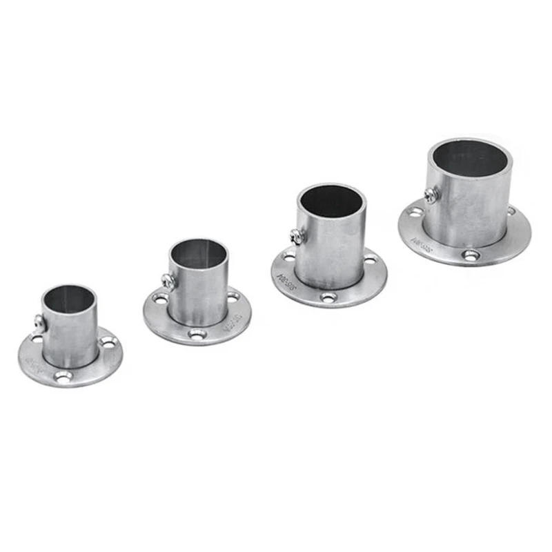 Description Picture 5 of itemStainless Steel Closet Wardrobe Rod Holder Socket End Support Bracket Flange for Wardrobe Curtain Cloth Rod 16mm-32mm R9UF
