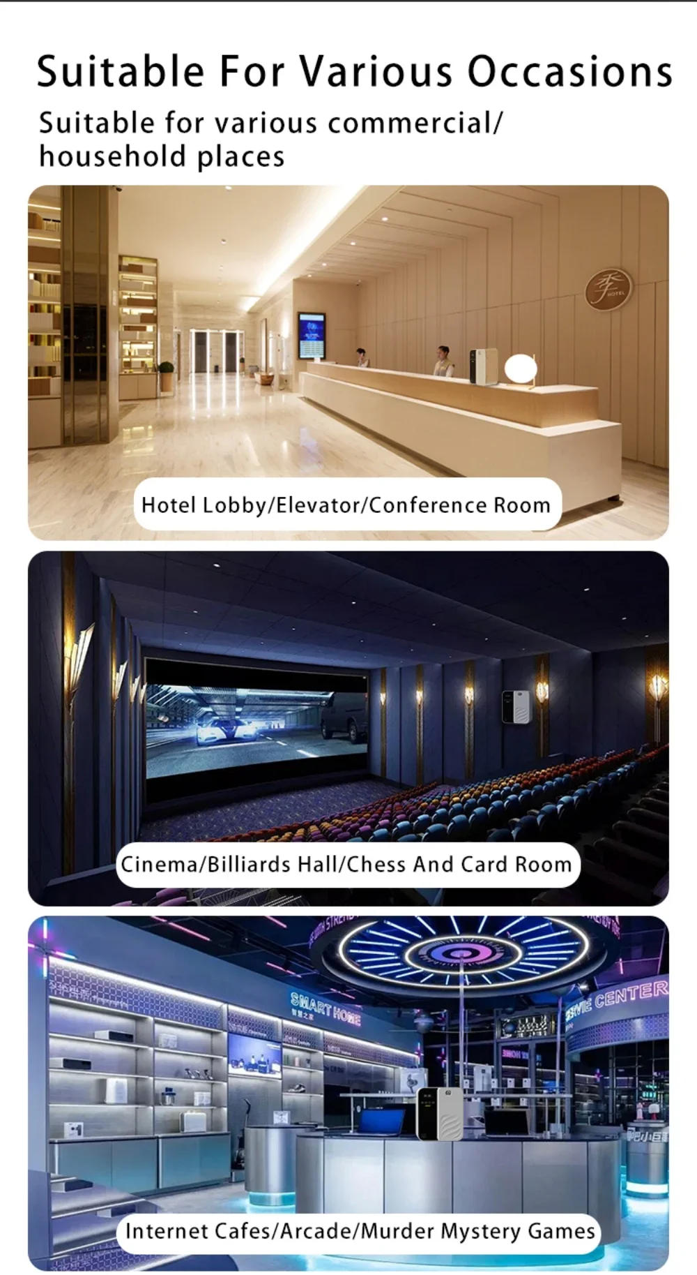 Description Picture 3 of itemWaterless Diffuser Aroma Diffuser 1000m³ Electric Scent Machine Smell Perfume Essential Oils Air Freshener 500ML Capacity