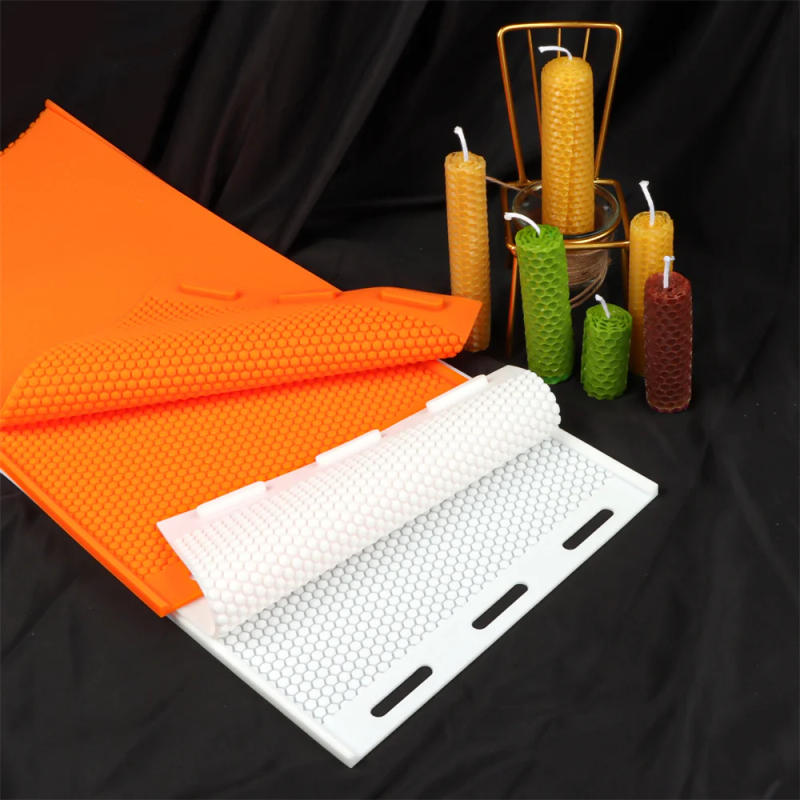 Description Picture 6 of item2pcs Beekeeping Silicone Beeswax Honeycomb Mold Flexible Wax For Machine Foundation Sheets Press Embosser Wax For Bees Beekeeper
