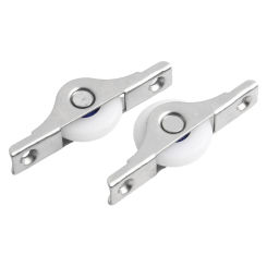 Sliding Scroll Wheel Wardrobe Window Pulley Cabinet Kitchen Single 6pcs Door Plastic+stainless Steel Accessory