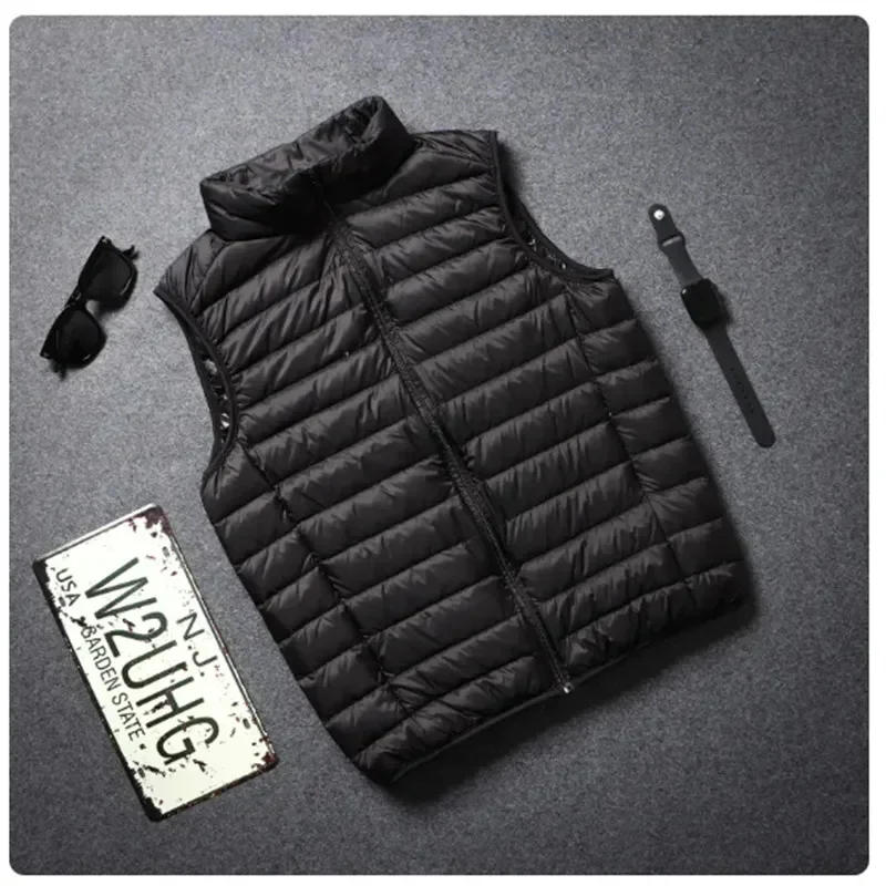 Description Picture 5 of item2024 Outdoor Leisure Vest Men Pure Cotton Slim Warm Solid Color Coat High Quality Design Selling Leisure Vest Men Men Jacket