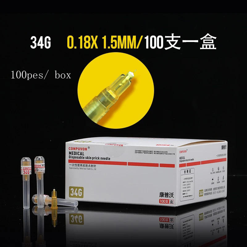 Description Picture 2 of itemMedical disposable non-painless small needle 16g/23G/25G/26G injection needle ultra-fine cosmetic micro-finishing needle