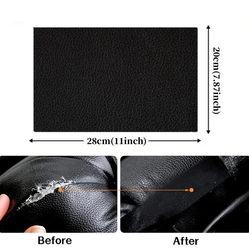 Description Picture 2 of itemSelf Adhesive Leather Repair Patch Faux Genuine Leather Fabric Sofa Car Interior Chair Tape Stickers for Couch Renovation