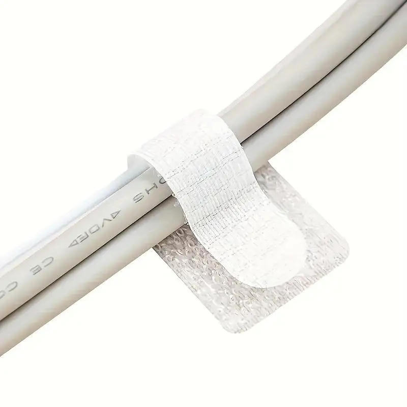 Description Picture 6 of item10pcs Reusable Cable Ties Fastening Wire Organizer Cord Rope Holder Self Adhesive Adjustable Cord Organizer Straps Desk Manageme