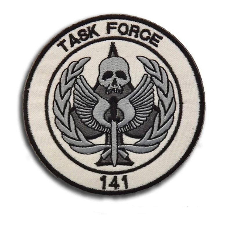 Description Picture 5 of itemTASK FORCE 141 CODE Call of Duty Embroidered Sticker Hook and Loop Patches Tactical Armband Morale Badge on Backpack Skull Patch