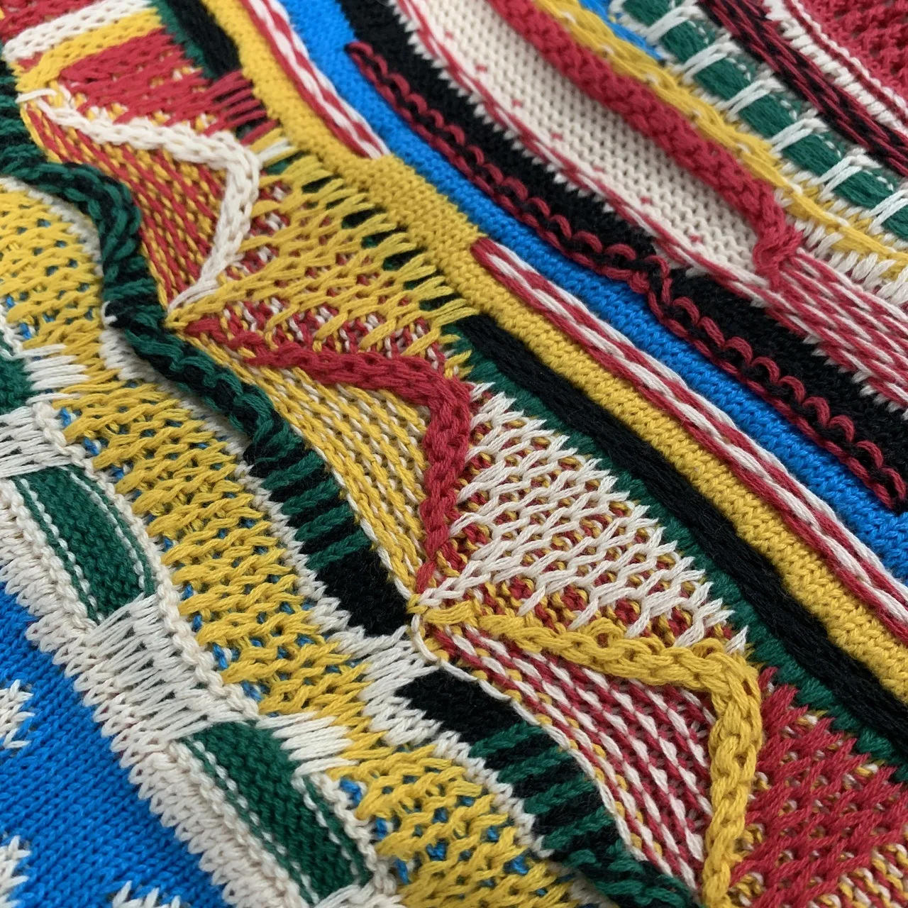 Description Picture 5 of itemKapital Vintage Non Hirata Hiroshi Japanese Jacquard Heavy Industry Cardigan V-Neck Sweater Coat for Men