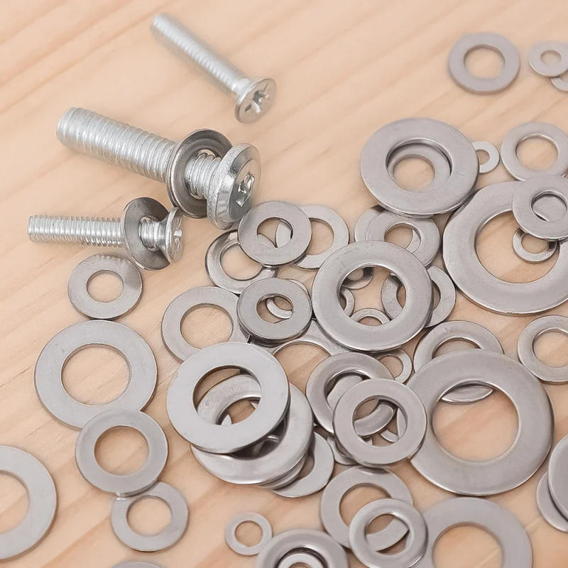Description Picture 6 of item580/180pcs Stainless Steel Flat Washer Plain Gaskets Metal Washers Rings for Screw Assortment Kits M2 M2.5 M3 M4 M5 M6 M8 M10