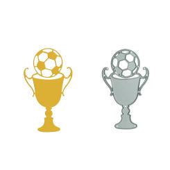 Football Trophy Cup Pattern Cutting Die For Scrapbooking Metal Cutter Stencil DIY Congratulation Card Clipart Decorating