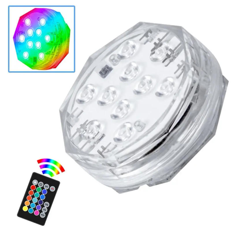 Description Picture 2 of itemDC 3.7V RGB Submersible LED Light Night Lamp For Fish Tank Pond Swimming Pool Lighting Fixture With Remote Control