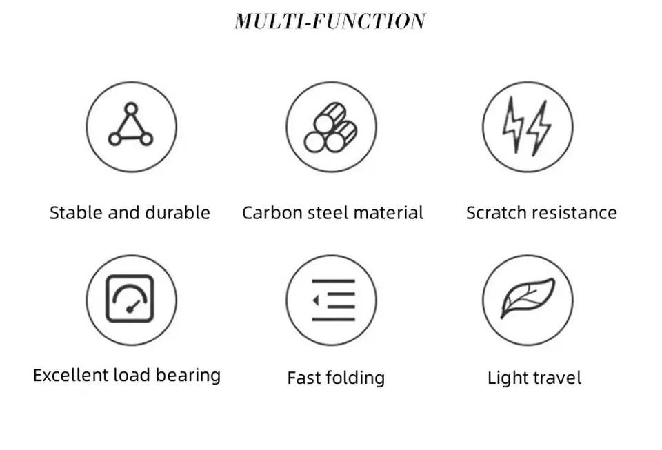 Description Picture 4 of itemCamping Table Aluminum Alloy Folding Table With Carrying Bag Lightweight Outdoor Desk Picnic Blackened Tactical IGT Table New