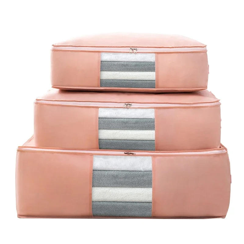 Description Picture 4 of itemZipper Foldable Storage Bags Non-Woven Quilt Clothes Duvet Blanket Sorting Bags Closet Under-Bed Organizer Wardrobe Organization