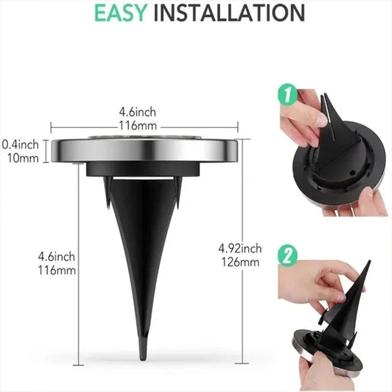 Description Picture 5 of item8/20LED Solar Power Disk Light Outdoor Garden Solar Underground Light Deck Light Spotlight Buried Solar Led Lamp Garden Decor