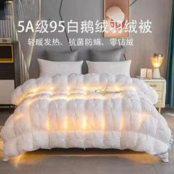 Duvet 95 White Goose Down Winter Quilt All Cotton Quilt Thickened and Warm Winter Quilt Core