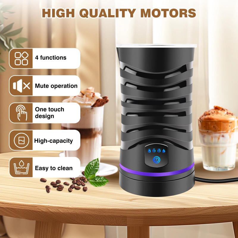 Description Picture 4 of item4 in 1 Electric Milk Frother Milk Foam Machine For Coffee Cappuccino Latte Hot and Cold Foam Maker Automatic Milk Frother Foamer