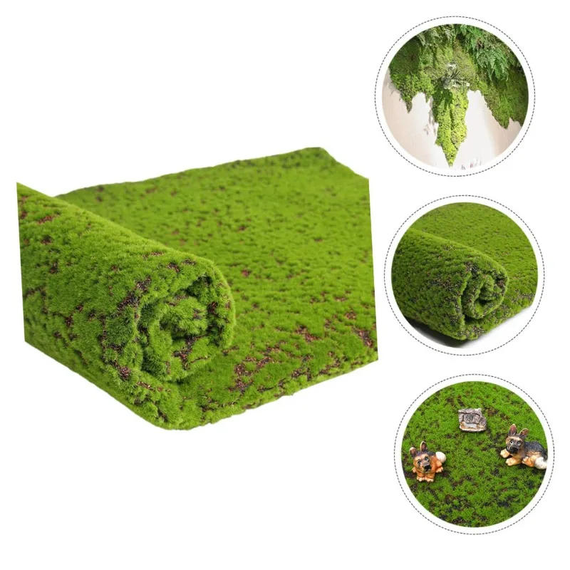 Description Picture 5 of itemArtificial Turf Moss Grassland Synthetic Fake Grass Carpet Simulation Muscus Wall Lawns Decor Garden Ornament Outdoor Decoration