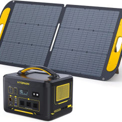 1500W Solar Generator with 110W Panels Included 828Wh Portable Power Station & 110W Portable Solar Panel LiFePO4 Battery Pack