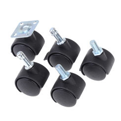 4Pcs 30mm Chair Wheel Furniture Caster Swivel Castor Brake Wheel Replace