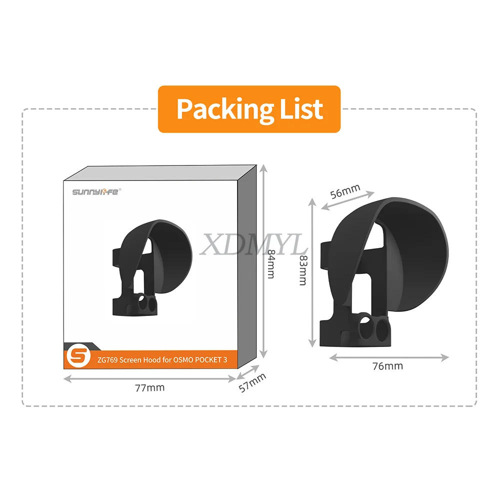 Description Picture 2 of itemSunnylife Light Blocking Sunshade for DJI Pocket 3 Screen Hood Sun Shade Hood Cover for DJI Pocket3 Handheld Gimbal Accessories