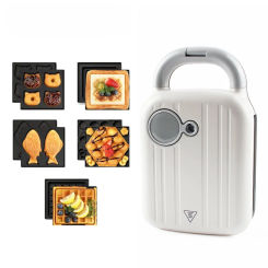 Multifunctional Breakfast Sandwich Maker Waffle Donuts Eggettes Oven Pan Taiyaki Grill Light Food Machine Iron Toaster 5 Plates