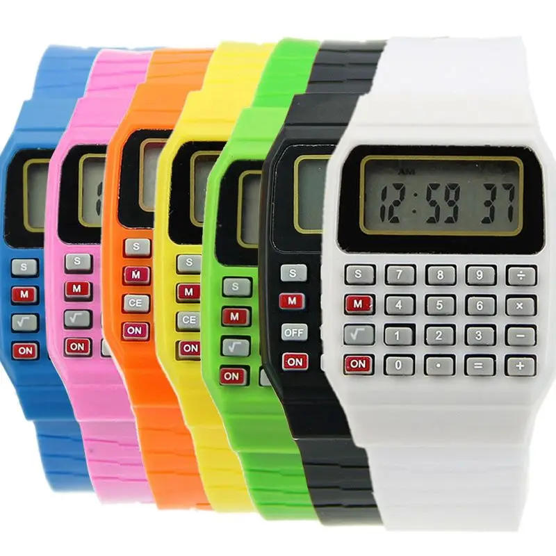 Description Picture 3 of itemChildren Electronic Calculator Silicone Date Multi-Purpose Keypad Wrist Watch