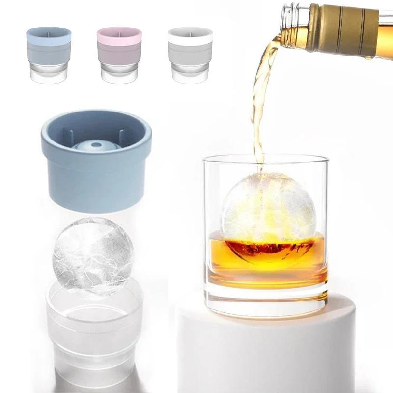 Description Picture 3 of item2024 New Silicone Ice Ball Mold Round Ice Bucket Summer Homemade DIY Refrigerator Freezer Maker Creative Ice Cube Mold Bar Tool