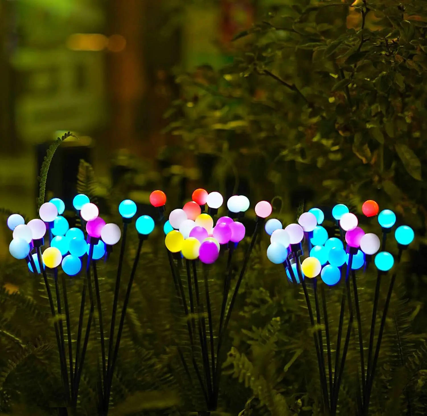 Description Picture 3 of itemLED Firefly Lamp Solar Outdoor Light Garden Decoration Waterproof Garden Home Lawn Fireworks Light Floor New Year Christmas
