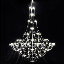 Luxury Starry Sky Crystal Pendant Light Living Room Modern Hotel Villa Duplex Restaurant Light Firefly Long Pendant led Light