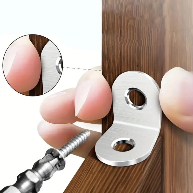 Description Picture 6 of item50pcs/set L-shaped stainless steel right Angle support bracket accessories, heavy duty connecting Angle connectors,   hardware