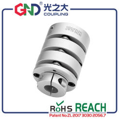 2024 New GND Three Diaphragm Flexible Coupling Aluminum Alloy Clamp For Shaft Encoder Coupler Stepmotor Connect Quick Couple