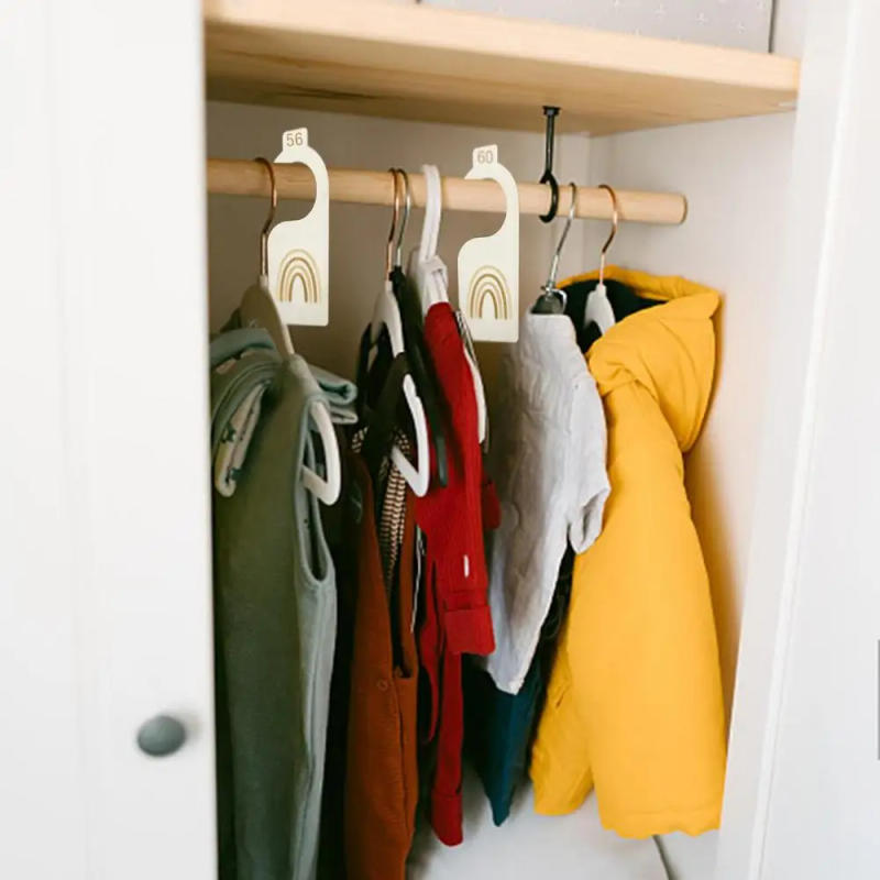 Description Picture 5 of item8Pcs/Set Clothing Rack Divider Wooden Closet Size Divider Baby Closet Organizers Hanger Separators Hanging Closet Dividers