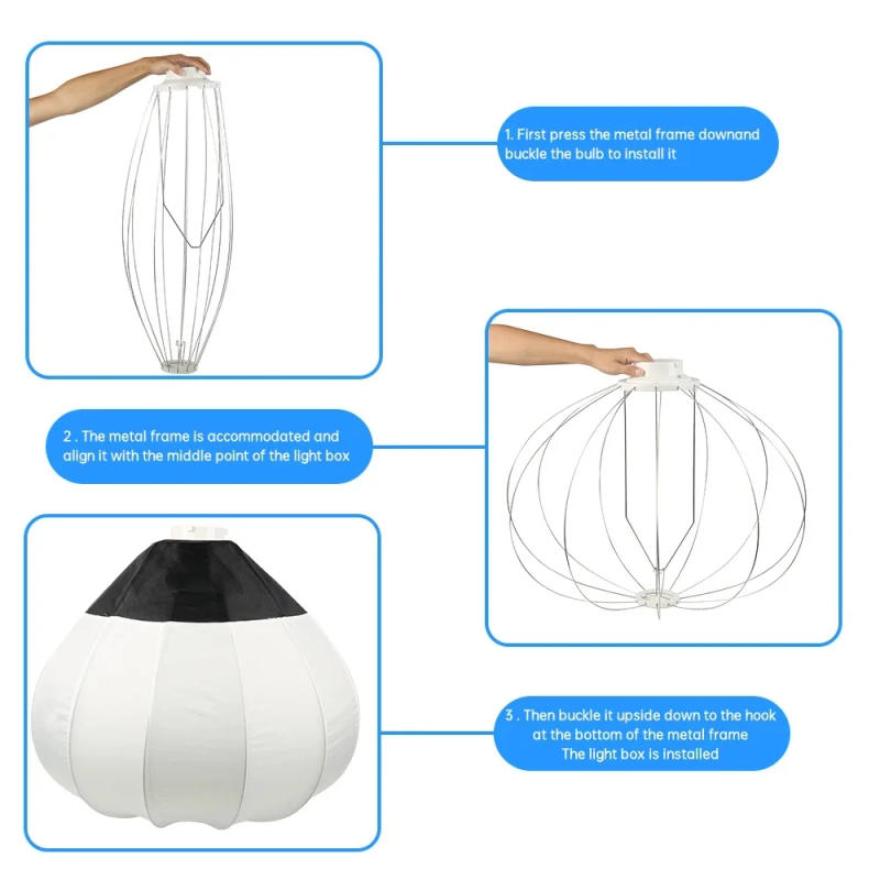 Description Picture 4 of itemSoftbox 65cm Globe Lantern Bowens Elinchrom Mount Quick Ball Diffuser Ring Soft Light Modifier for Film-Making Video Shoot Flash