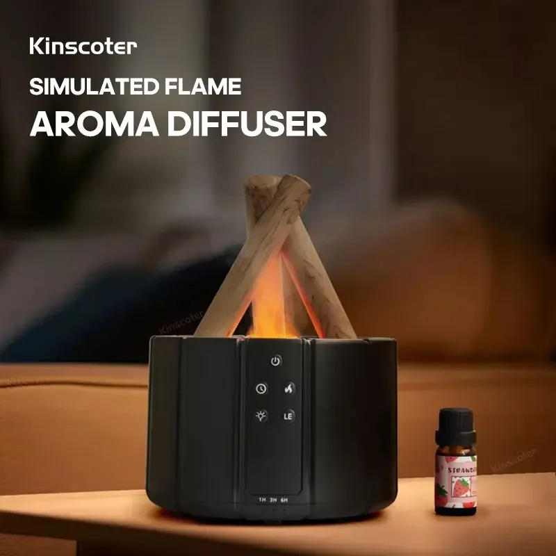 Description Picture 2 of itemNew Air Humidifier 2024 USB Aromatherapy Diffuser Ultrasonic Campfire Flame Lamp Essential Oil Perfume Dispenser
