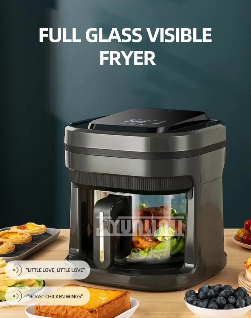 Description Picture 2 of itemHousehold Intelligent Large Capacity Air Fryer Multifunctional Electric Glass Visual Air Fryer