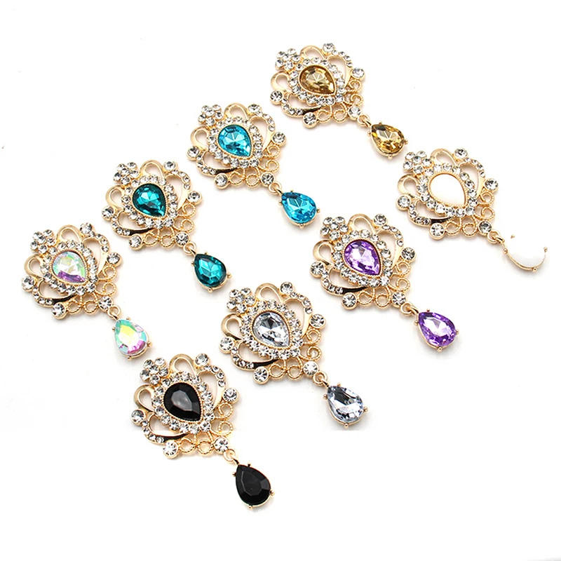 Description Picture 4 of item32*60MM for Needlework Rhinestone Button for Clothing Decoration Diy Hair Accessory Sparkling