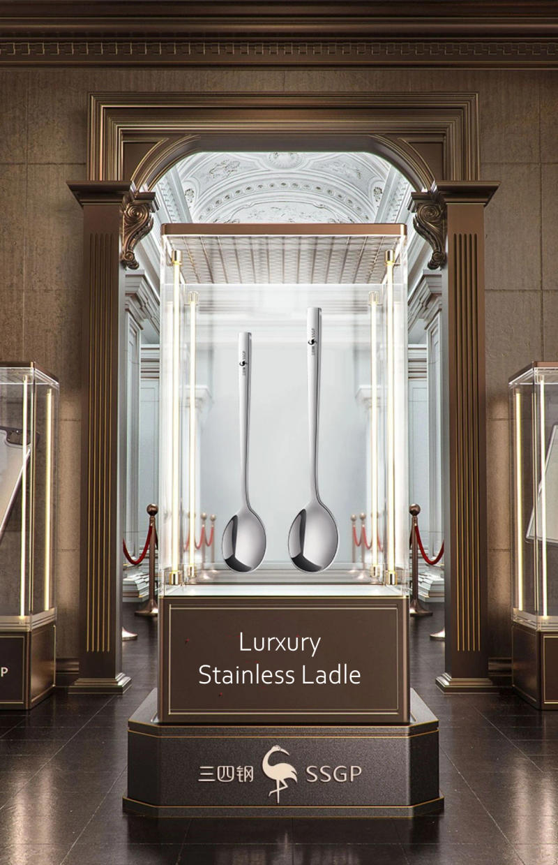 Description Picture 4 of itemLFGB Certificate 316 Stainless Steel Spoon Luxury Soup Ladle Tableware Dinnerware Cutlery Family Kitchen Banquet Accessories