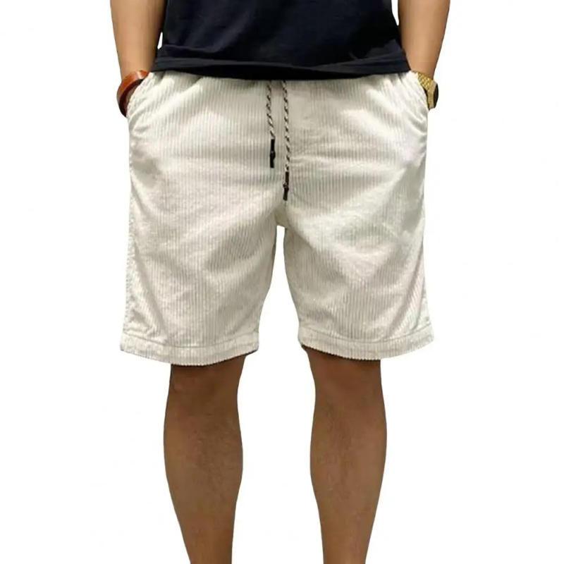 Description Picture 4 of itemSolid Color Shorts for Men Men Casual Shorts Men's Casual Drawstring Shorts with Pockets for Fitness Outdoor Running for Summer